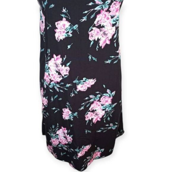 VANS BLACK & PINK FLORAL DRESS SZ.S EUC. - Picture 4 of 7